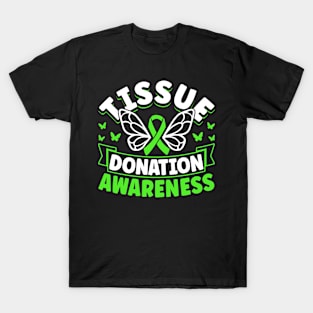 Organ Donor Green Ribbon, Tissue Donation Awareness T-Shirt